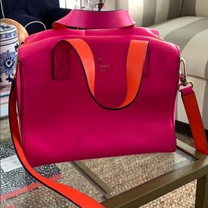Kate Spade Pink and Orange Crossbody Tote